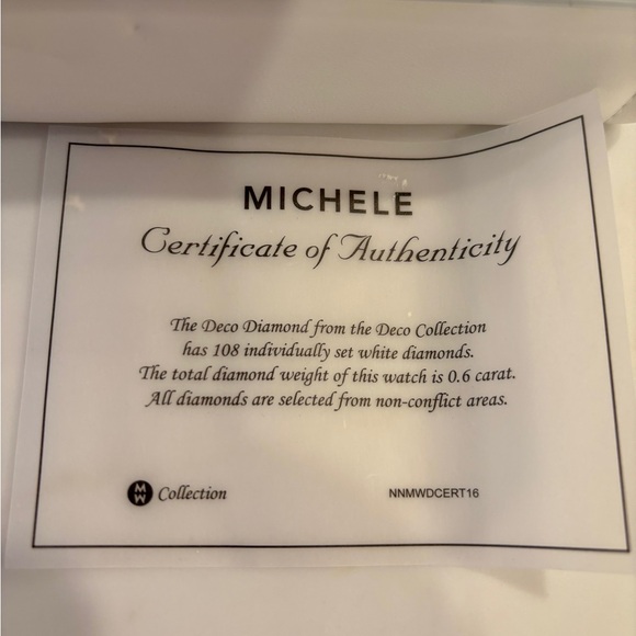 Michele Diamond Deco 33mm Stainless Steel Watch - Picture 8 of 8